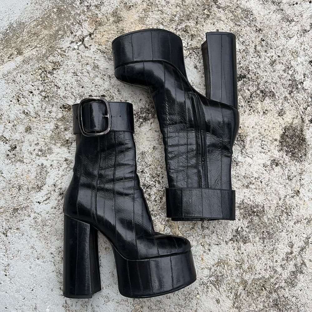 Saint Laurent eel skin boots